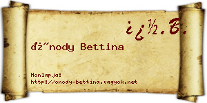 Ónody Bettina névjegykártya