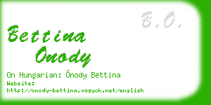 bettina onody business card